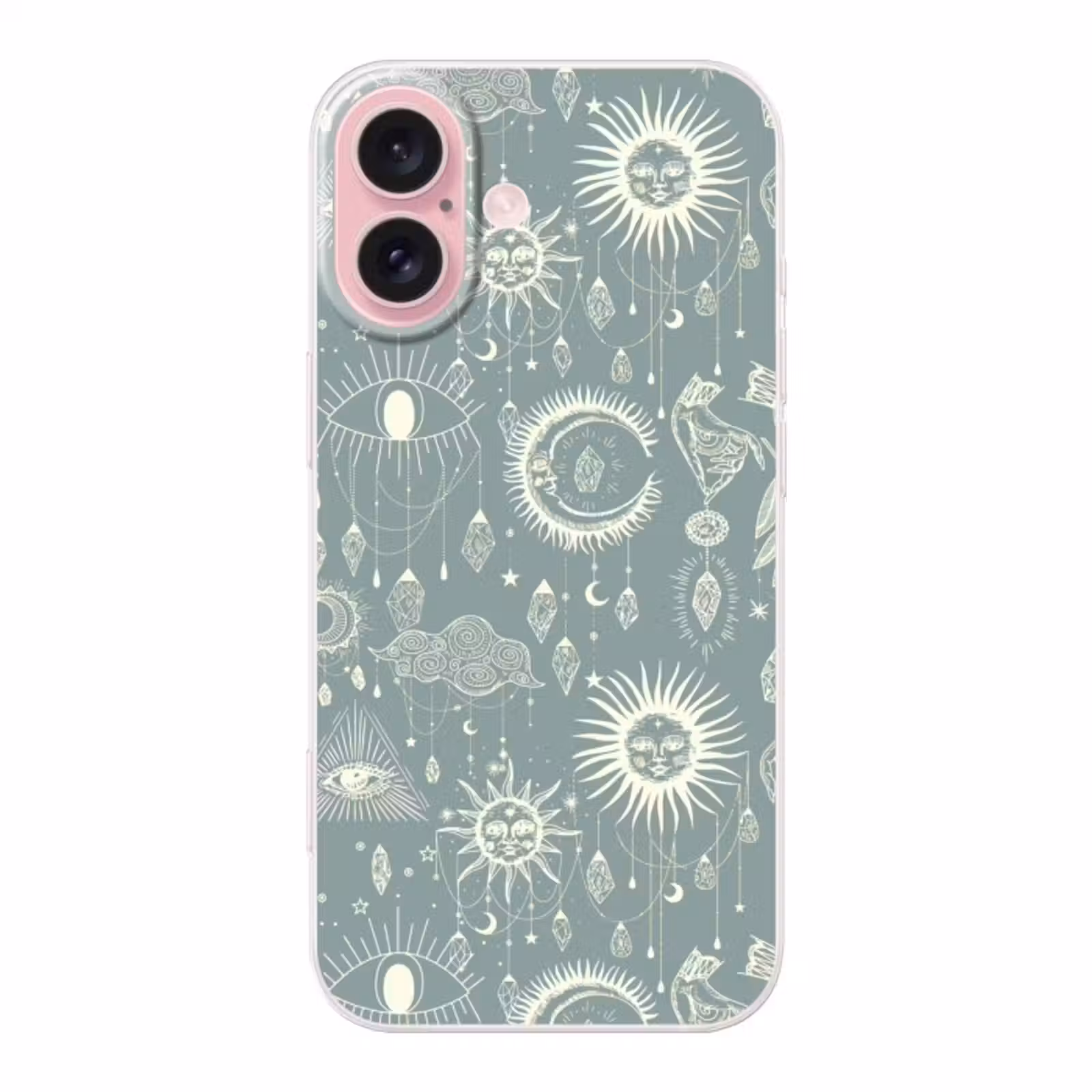 Telefoonhoesje Toughcase - Boho - Print - Blauw - Zon - Ogen - Zen — 1