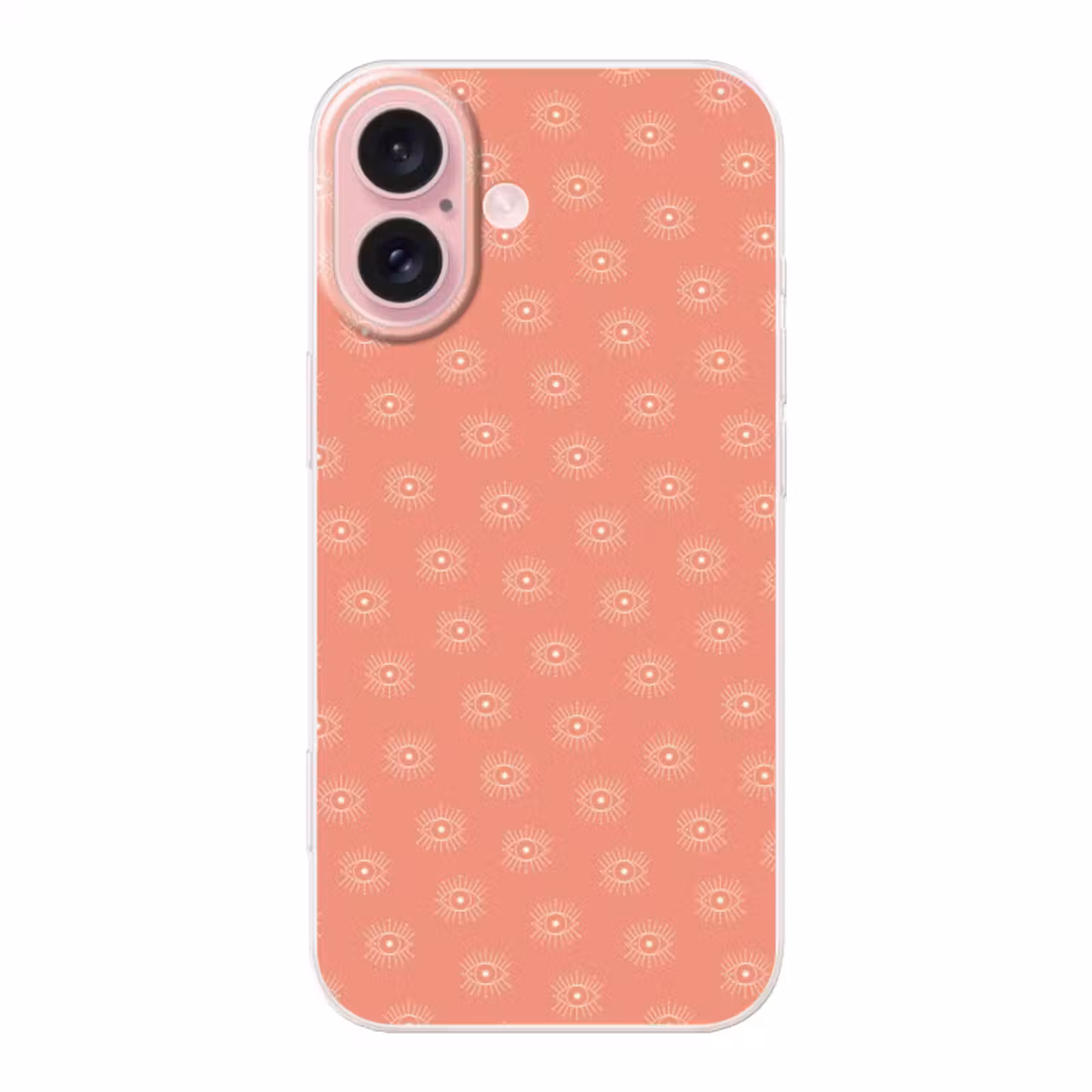 Telefoonhoesje Toughcase - Boho - Print - Roze - Wit - Ogen — 1