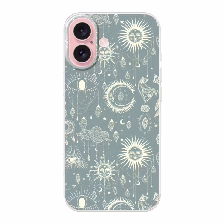 Telefoonhoesje Toughcase - Boho - Print - Blauw - Zon - Ogen - Zen — 1
