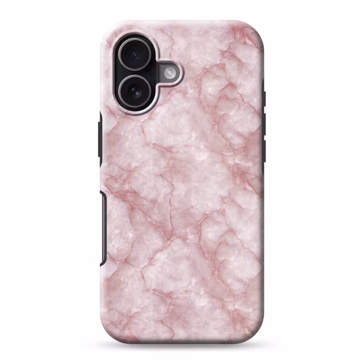 Telefoonhoesje Toughcase - Roze - Kwartsmarmer - Aders — 1