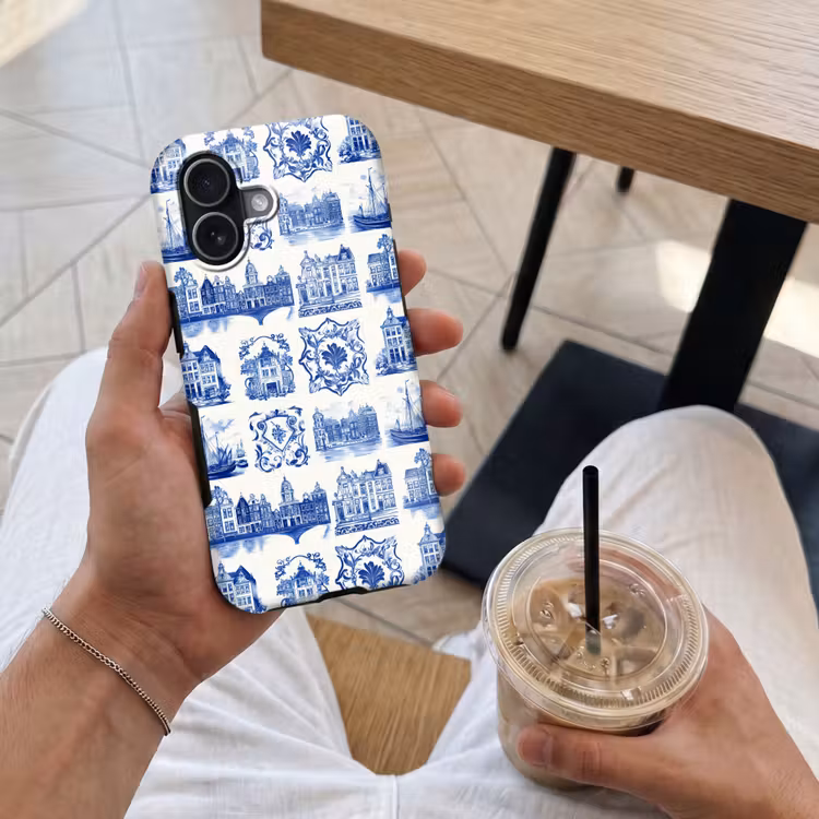 Telefoonhoesje Toughcase - Huizen - Schepen - Blauw — 4