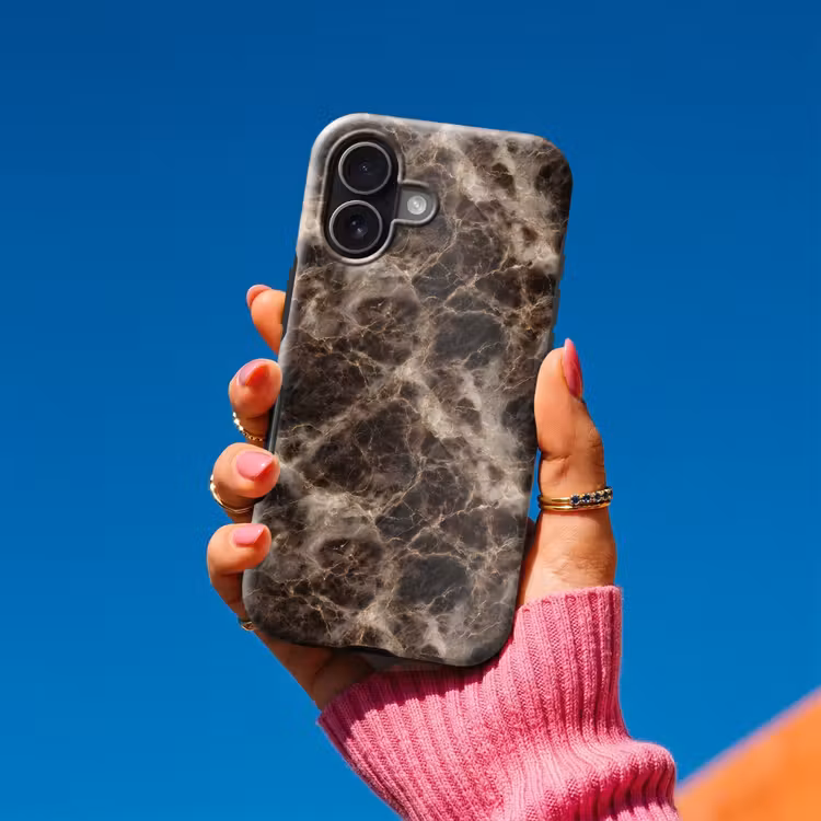 Telefoonhoesje Toughcase - Bruin - Goud - Marmer — 2