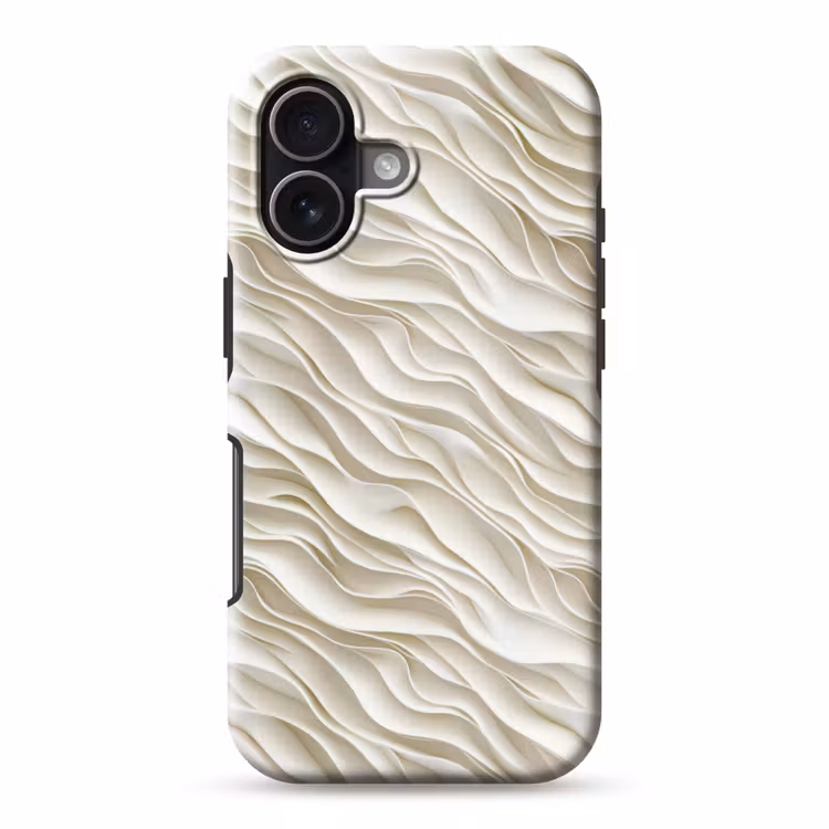Telefoonhoesje Toughcase - Golven - Wit - Minimalistisch — 1