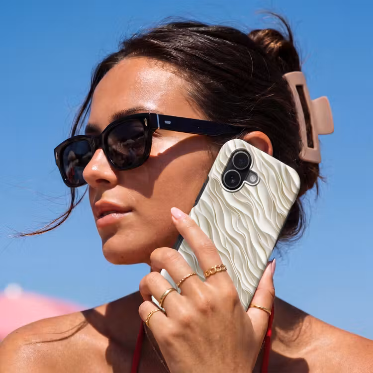 Telefoonhoesje Toughcase - Golven - Wit - Minimalistisch — 6