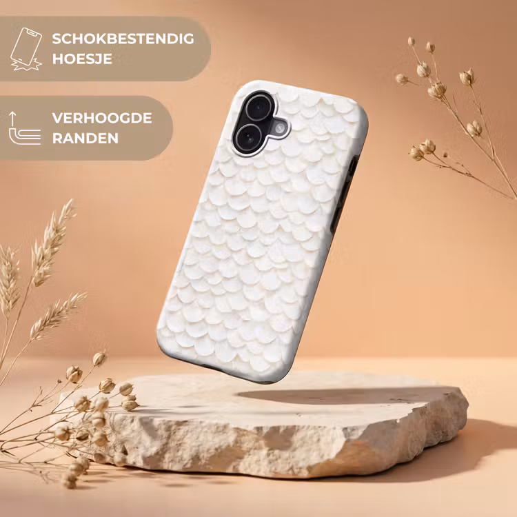 Telefoonhoesje Toughcase - Schubben - Wit - Elegant — 5