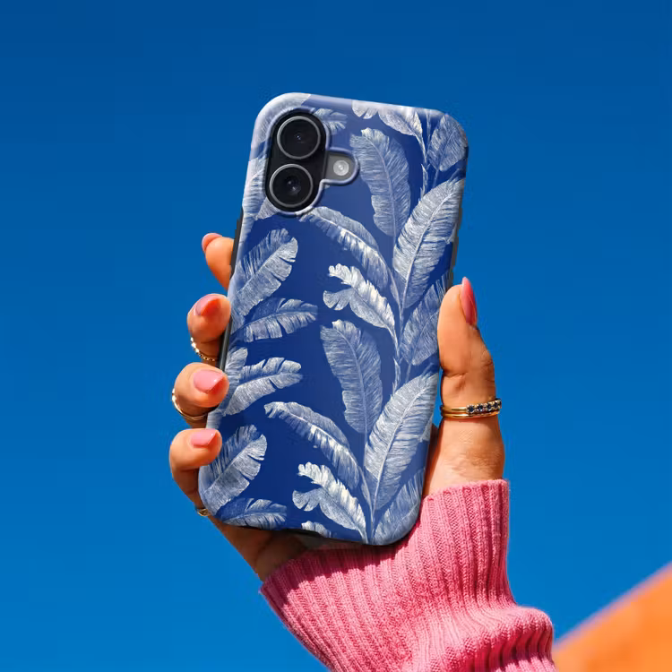 Telefoonhoesje Toughcase - Blad - Palm - Blauw — 2