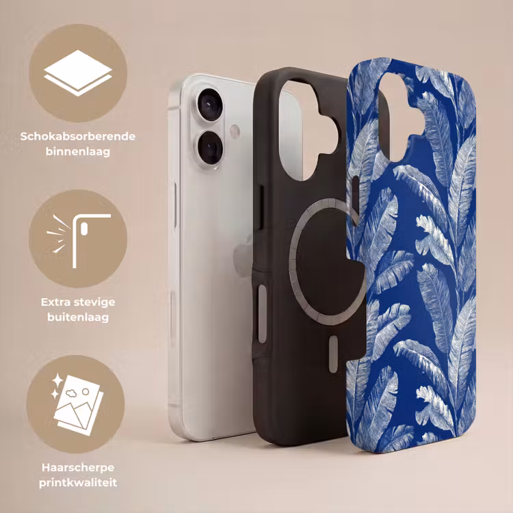 Telefoonhoesje Toughcase - Blad - Palm - Blauw — 3
