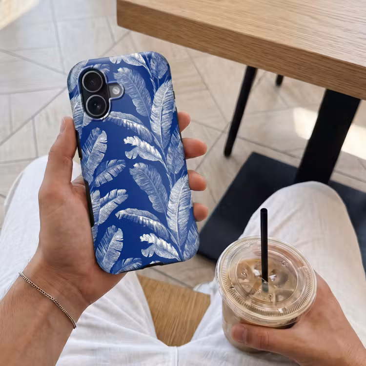 Telefoonhoesje Toughcase - Blad - Palm - Blauw — 4