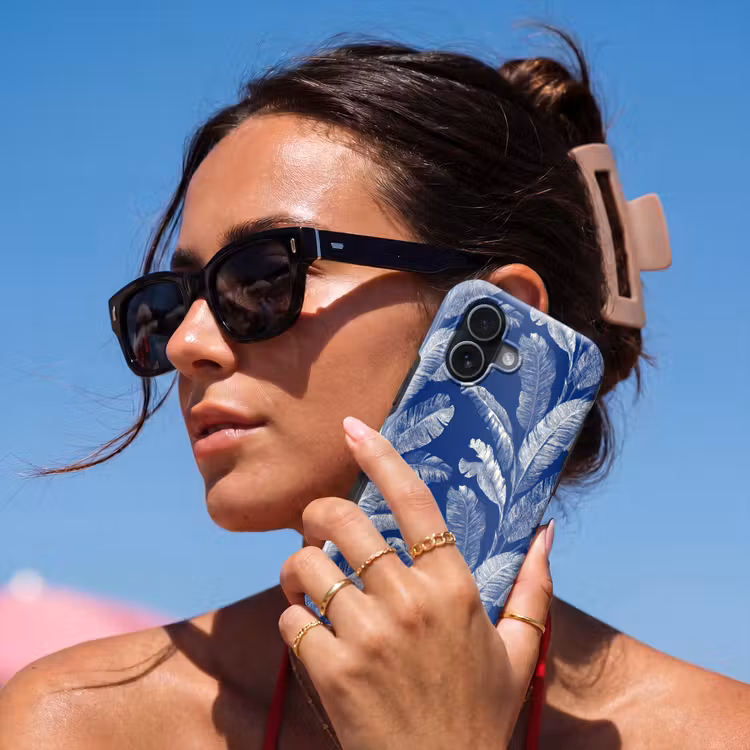 Telefoonhoesje Toughcase - Blad - Palm - Blauw — 6
