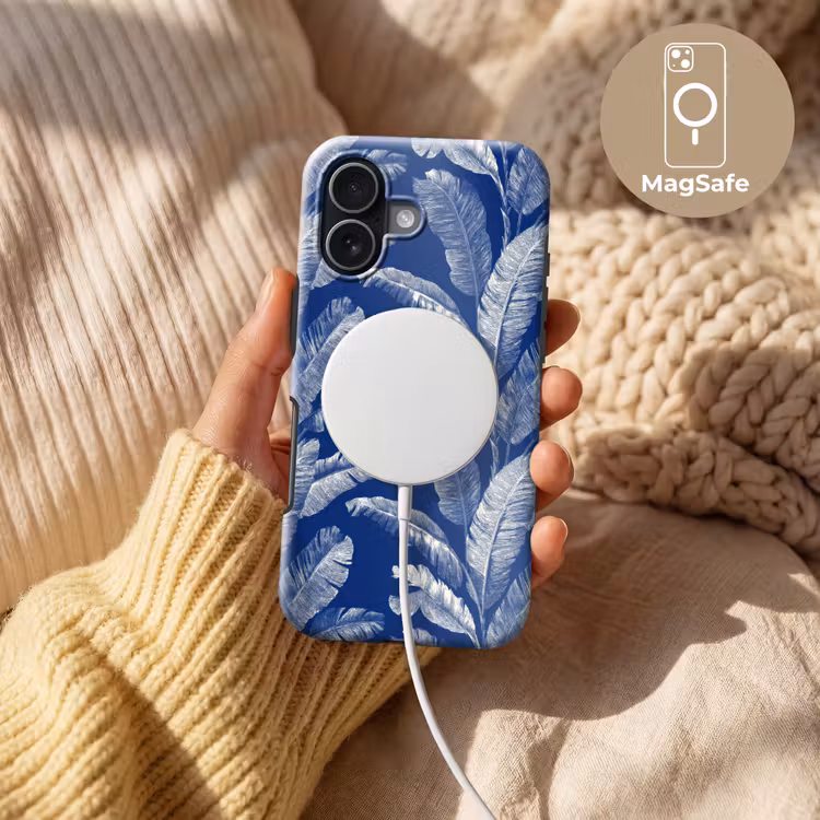 Telefoonhoesje Toughcase - Blad - Palm - Blauw — 8