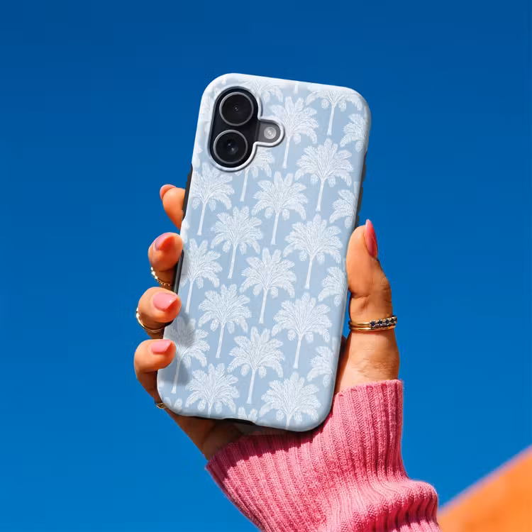 Telefoonhoesje Toughcase - Palmboom - Modern - Blauw — 2