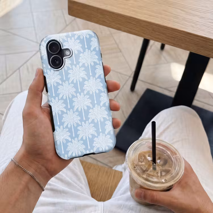 Telefoonhoesje Toughcase - Palmboom - Modern - Blauw — 4