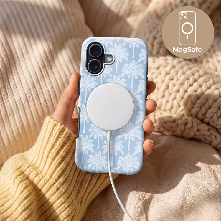 Telefoonhoesje Toughcase - Palmboom - Modern - Blauw — 8