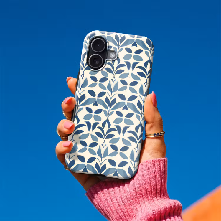 Telefoonhoesje Toughcase - Flora - Modern - Blauw — 2