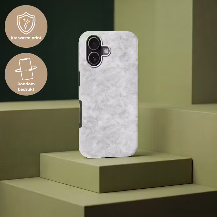 Telefoonhoesje Toughcase - Grijs - Marmer - Mat — 7