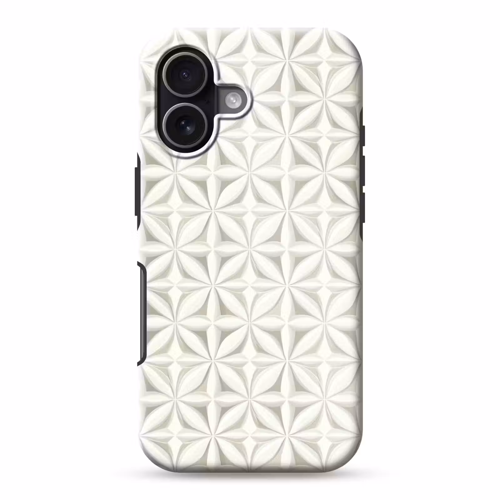 Telefoonhoesje Toughcase - Abstract - Structuur - Grijs - Wit — 1