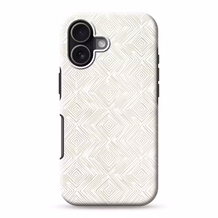 Telefoonhoesje Toughcase - Abstract - Ruiten - Beige — 1