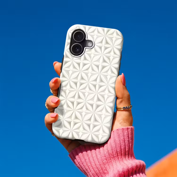 Telefoonhoesje Toughcase - Abstract - Structuur - Grijs - Wit — 2