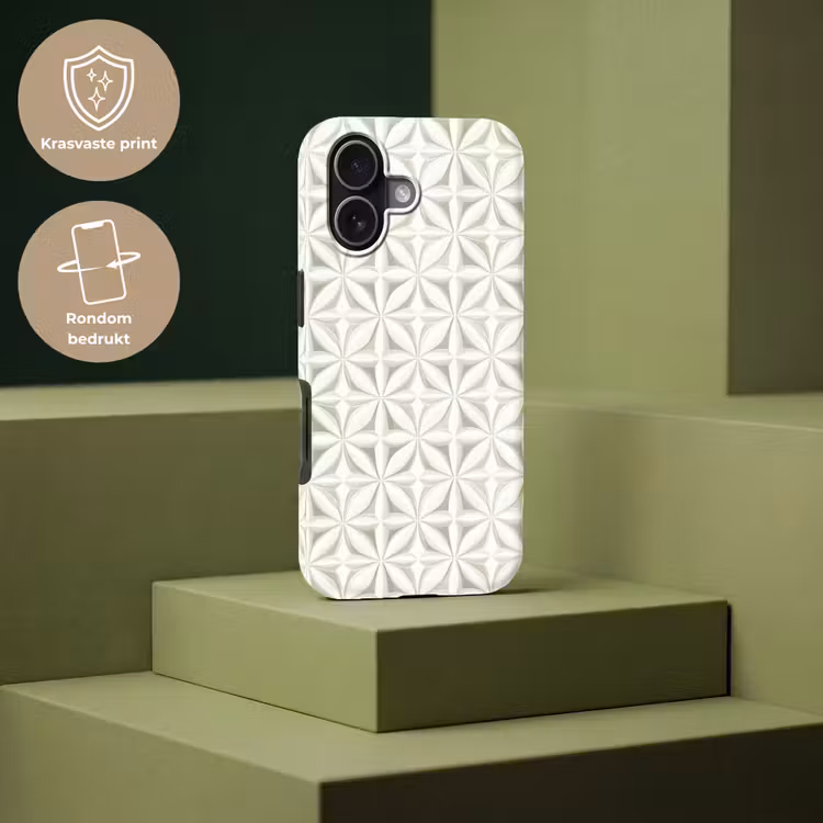 Telefoonhoesje Toughcase - Abstract - Structuur - Grijs - Wit — 7