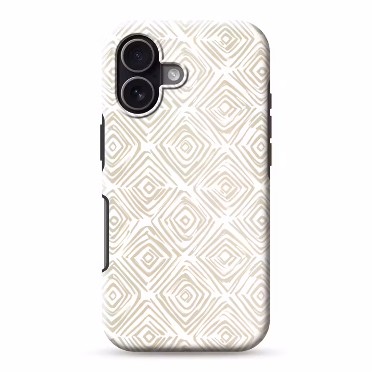 Telefoonhoesje Toughcase - Abstract - Ruit - Beige — 1