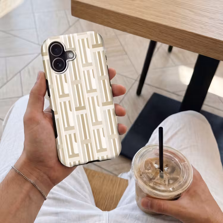 Telefoonhoesje Toughcase - Modern - Geometrisch - Beige — 4