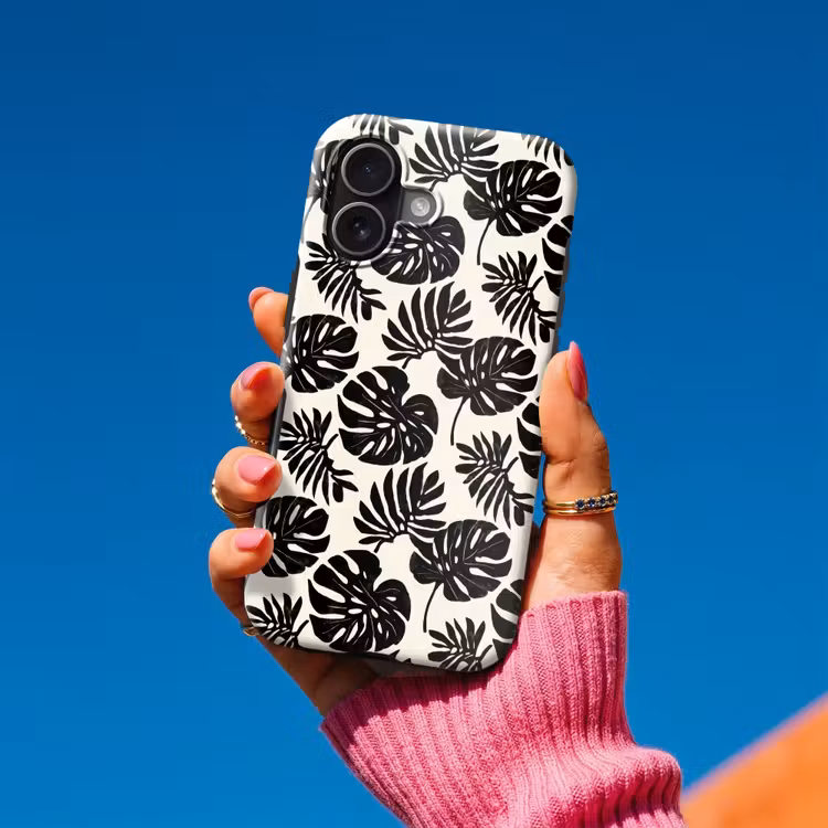 Telefoonhoesje Toughcase - Modern - Monstera - Zwart — 2