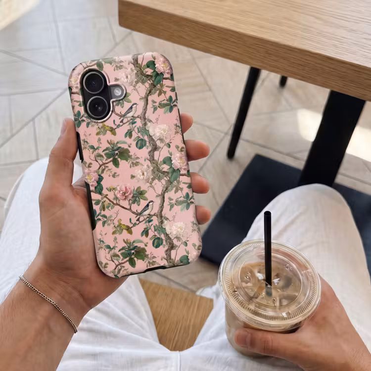 Telefoonhoesje Toughcase - Pioenrozen - Botanisch - Vogel — 4