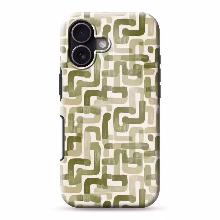 Telefoonhoesje Toughcase - Modern - Grafisch - Groen — 1