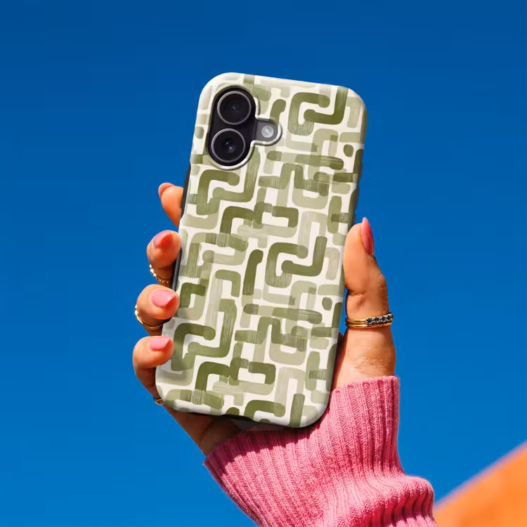 Telefoonhoesje Toughcase - Modern - Grafisch - Groen — 2