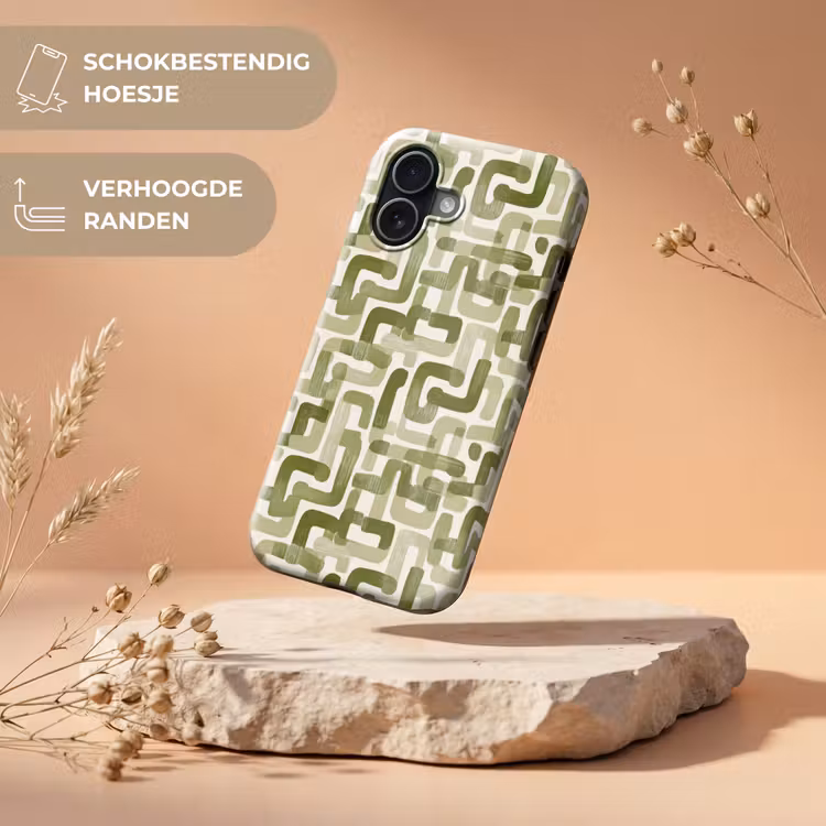 Telefoonhoesje Toughcase - Modern - Grafisch - Groen — 5
