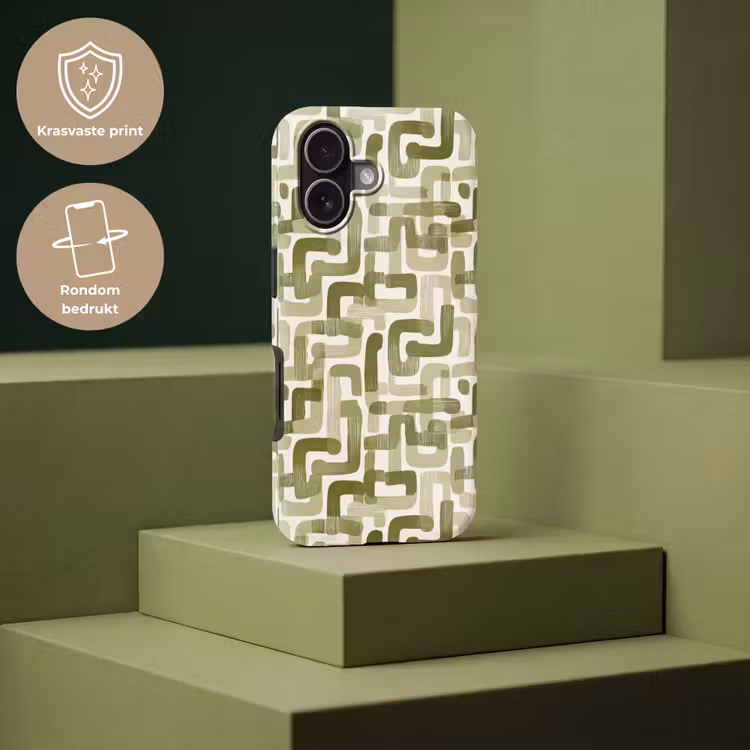 Telefoonhoesje Toughcase - Modern - Grafisch - Groen — 7