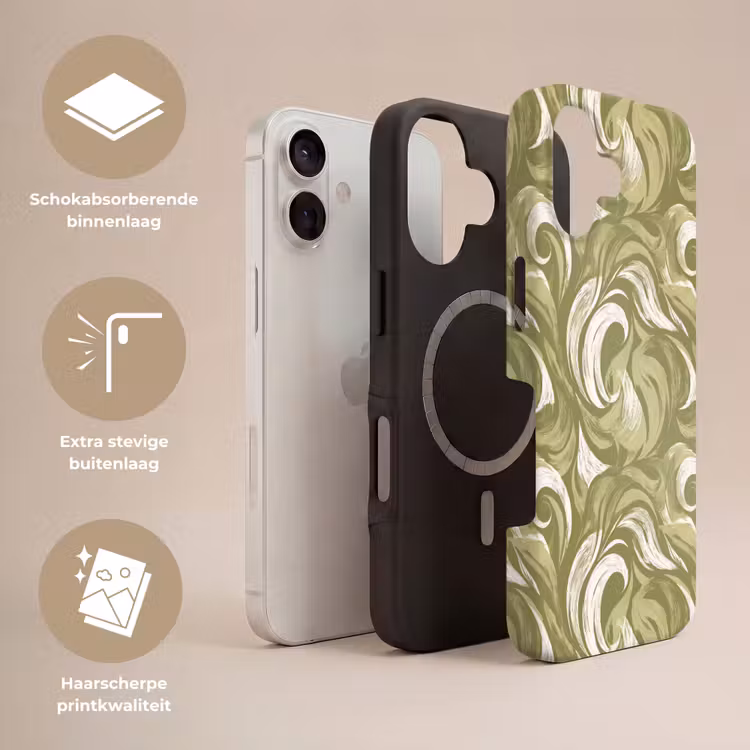 Telefoonhoesje Toughcase - Abstract - Textuur - Groen — 3