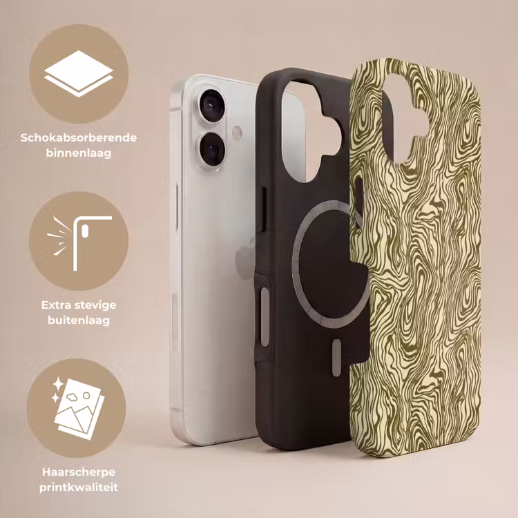 Telefoonhoesje Toughcase - Abstract - Marmer - Groen — 3