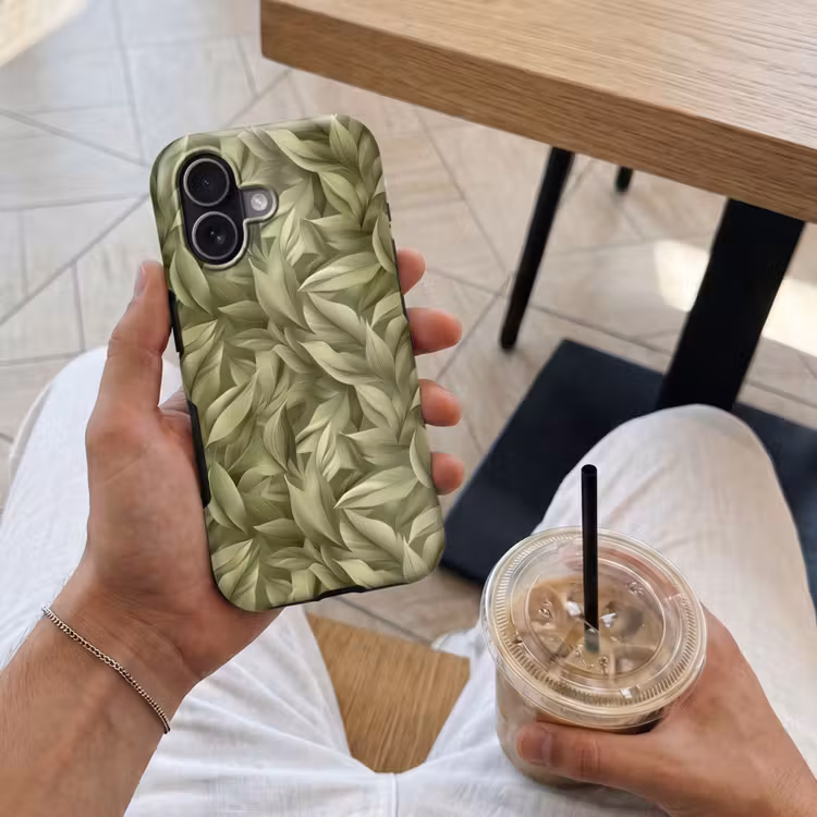 Telefoonhoesje Toughcase - Bladeren - Modern - Groen — 4