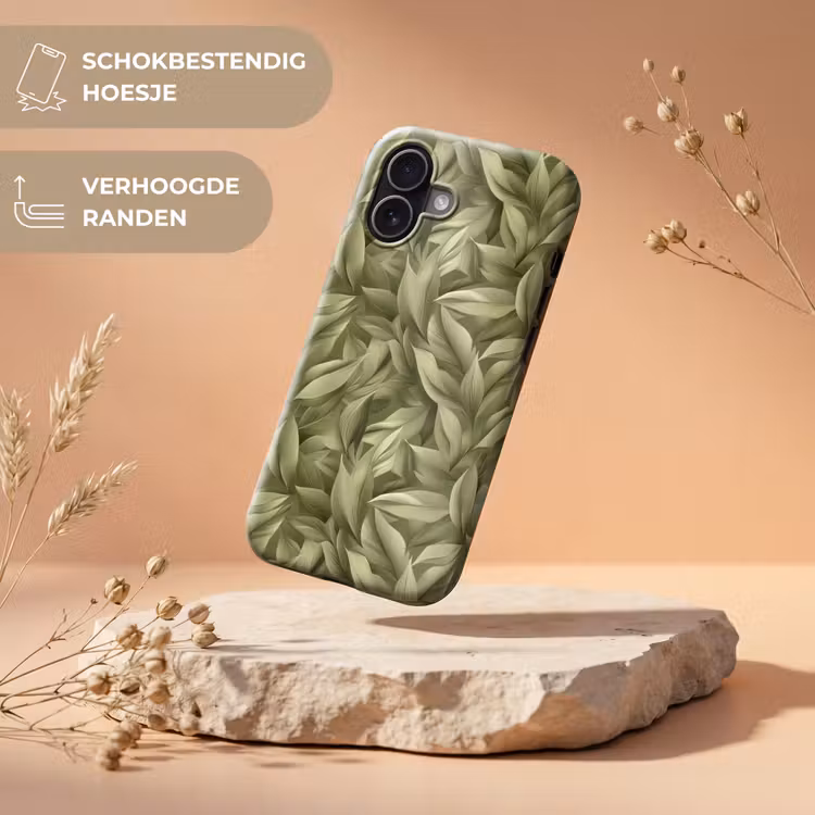 Telefoonhoesje Toughcase - Bladeren - Modern - Groen — 5