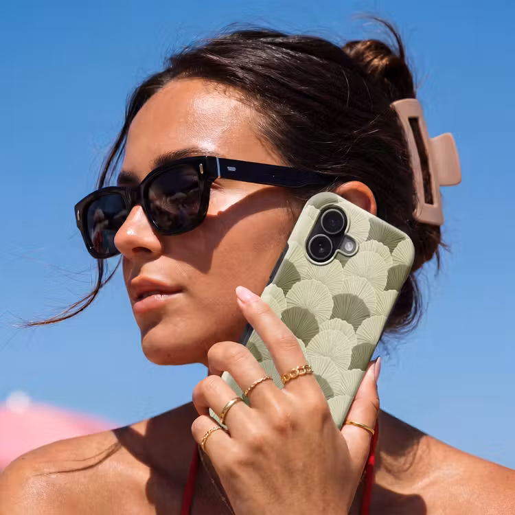 Telefoonhoesje Toughcase - Bladeren - Structuur - Groen — 6