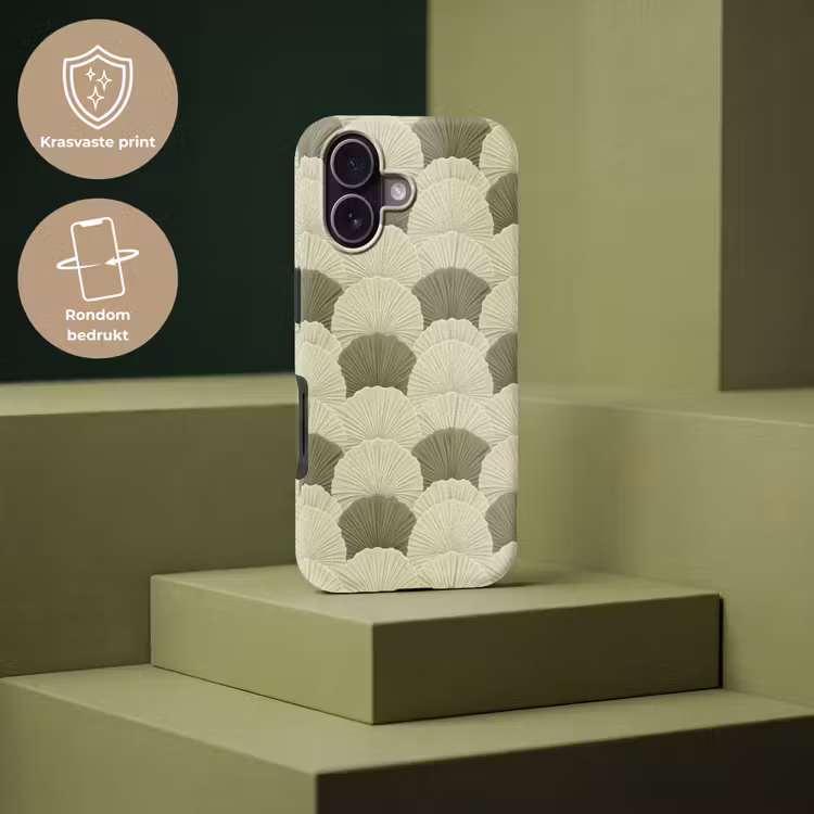 Telefoonhoesje Toughcase - Bladeren - Structuur - Groen — 7