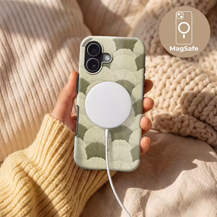 Telefoonhoesje Toughcase - Bladeren - Structuur - Groen — 8
