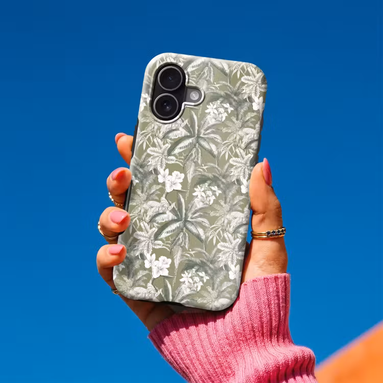 Telefoonhoesje Toughcase - Botanisch - Bloemen - Groen — 2