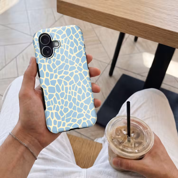 Telefoonhoesje Toughcase - Giraf - Modern - Blauw — 4