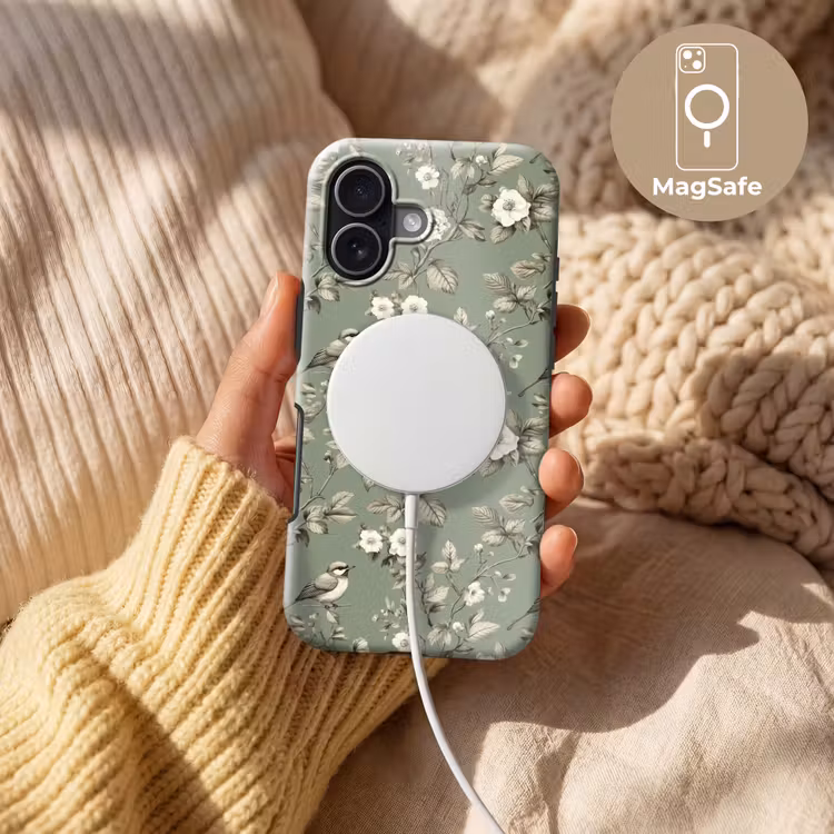 Telefoonhoesje Toughcase - Botanisch - Vogels - Groen — 8