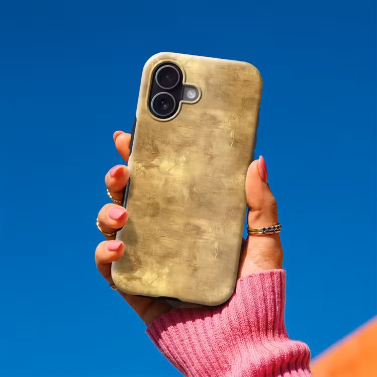 Telefoonhoesje Toughcase - Industrieel - Textuur - Goud — 2
