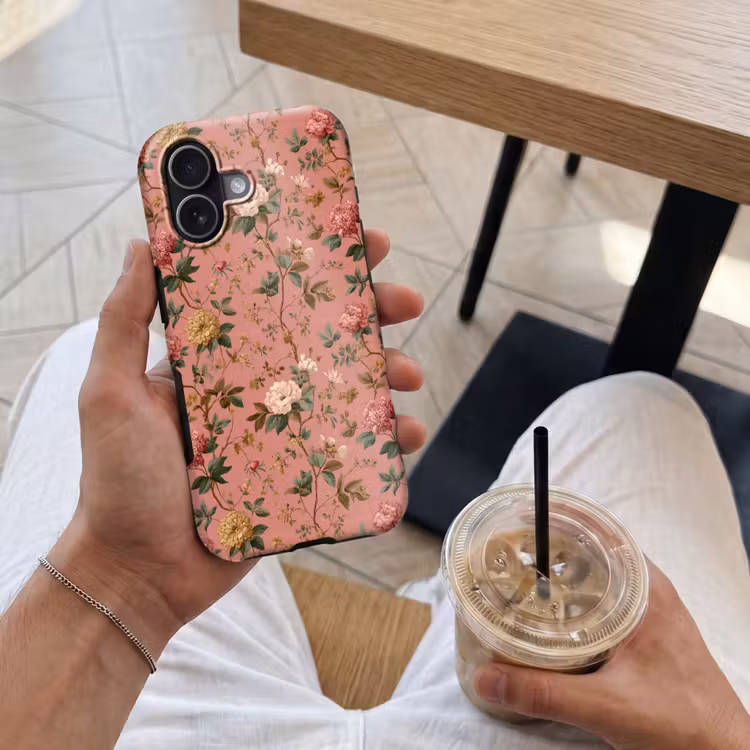 Telefoonhoesje Toughcase - Klassiek - Botanisch - Roze — 4