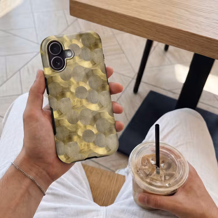 Telefoonhoesje Toughcase - Modern - Geometrisch - Goud — 4