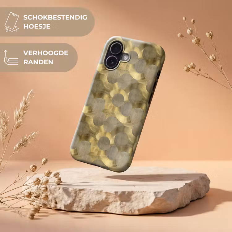 Telefoonhoesje Toughcase - Modern - Geometrisch - Goud — 5