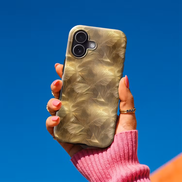 Telefoonhoesje Toughcase - Palm - Waaier - Goud — 2