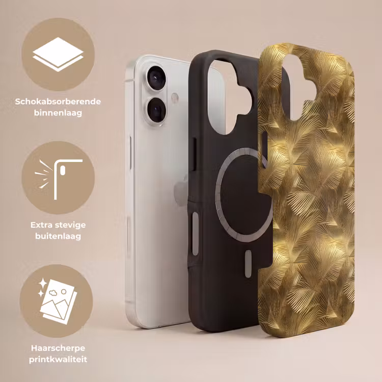 Telefoonhoesje Toughcase - Palm - Waaier - Goud — 3