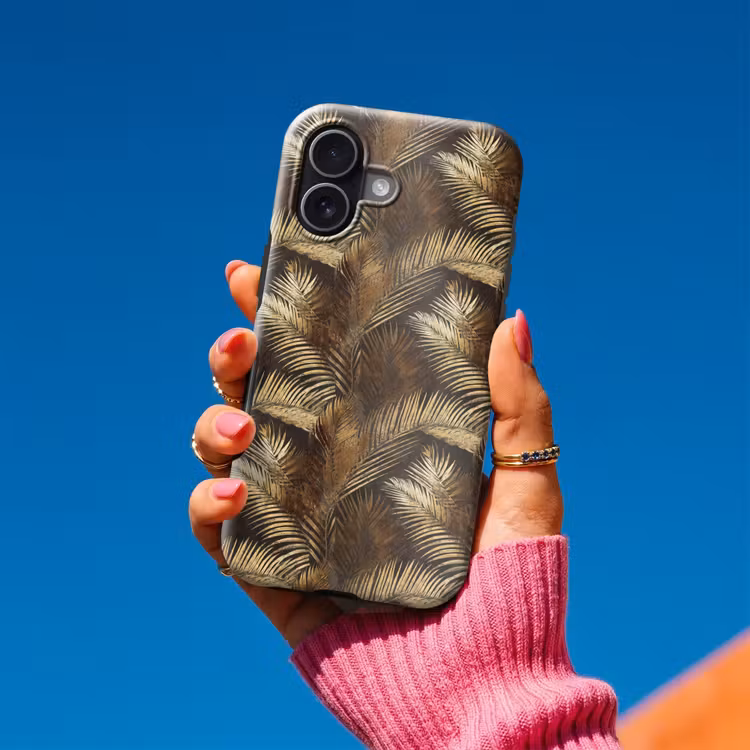 Telefoonhoesje Toughcase - Tropisch - Bladeren - Goud — 2