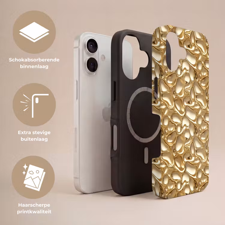 Telefoonhoesje Toughcase - Abstract - Modern - Goud — 3