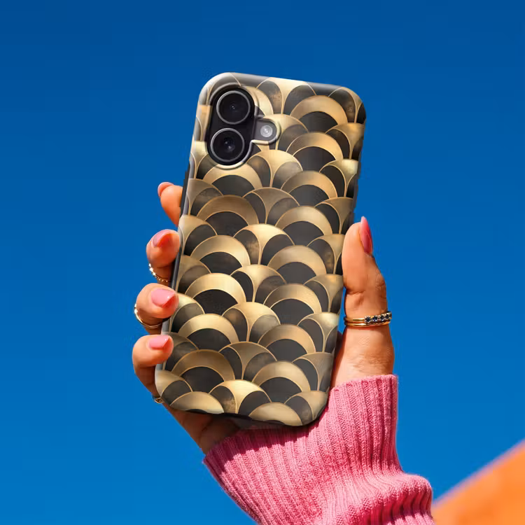 Telefoonhoesje Toughcase - Schubben - Structuur - Goud — 2